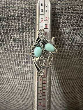 paparazzi Silver-Tone Ring with Light Turquoise Cabochons Bundle for discounts
